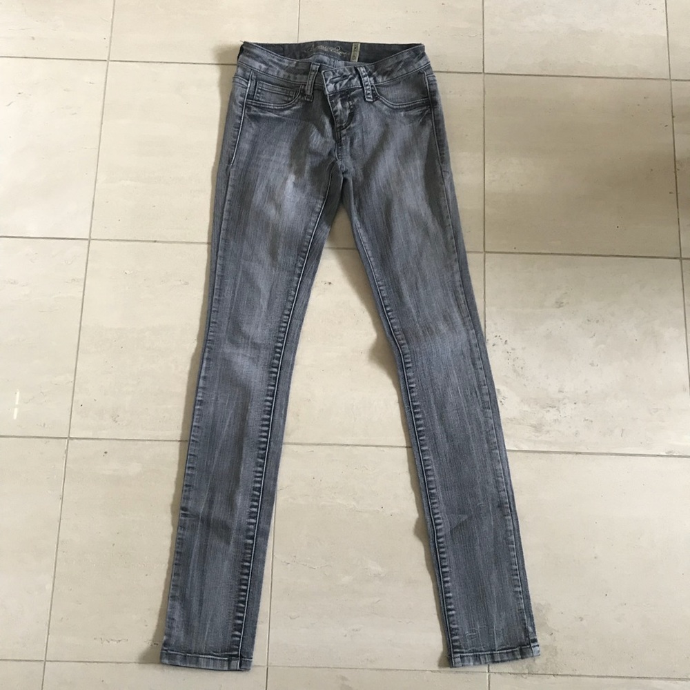 American Rag Grey Super Skinny Low Rise Jeans